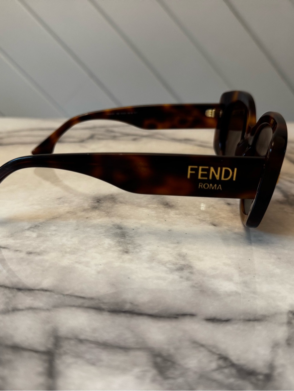 Fendi Women's Tortoiseshell Sunglasses with Gold Logo